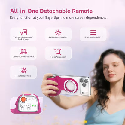 Telesin Magnetic Camera Grip 'Pink'