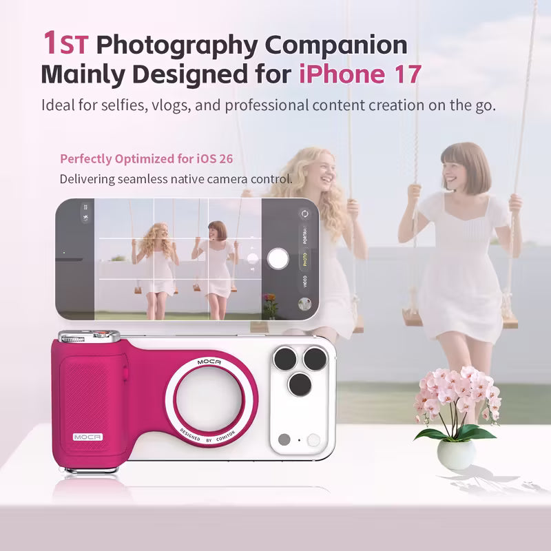 Telesin Magnetic Camera Grip 'Pink'